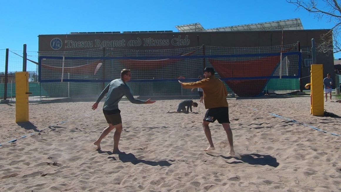 It was rough playing beach volleyball against this team, but we kept fighting it out.