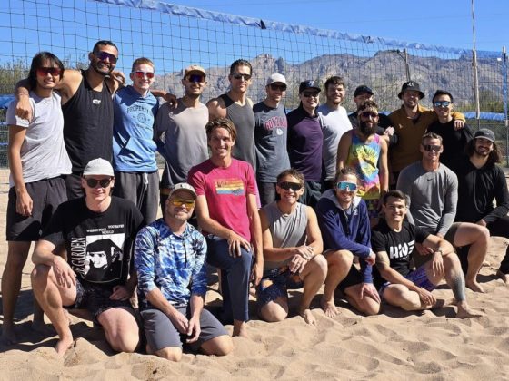 playing beach volleyball with 20 amazing guys