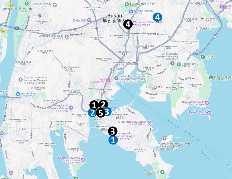 Busan Day 2 locations