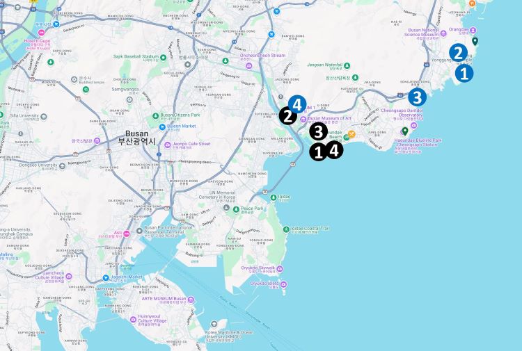 Busan Day 3 locations
