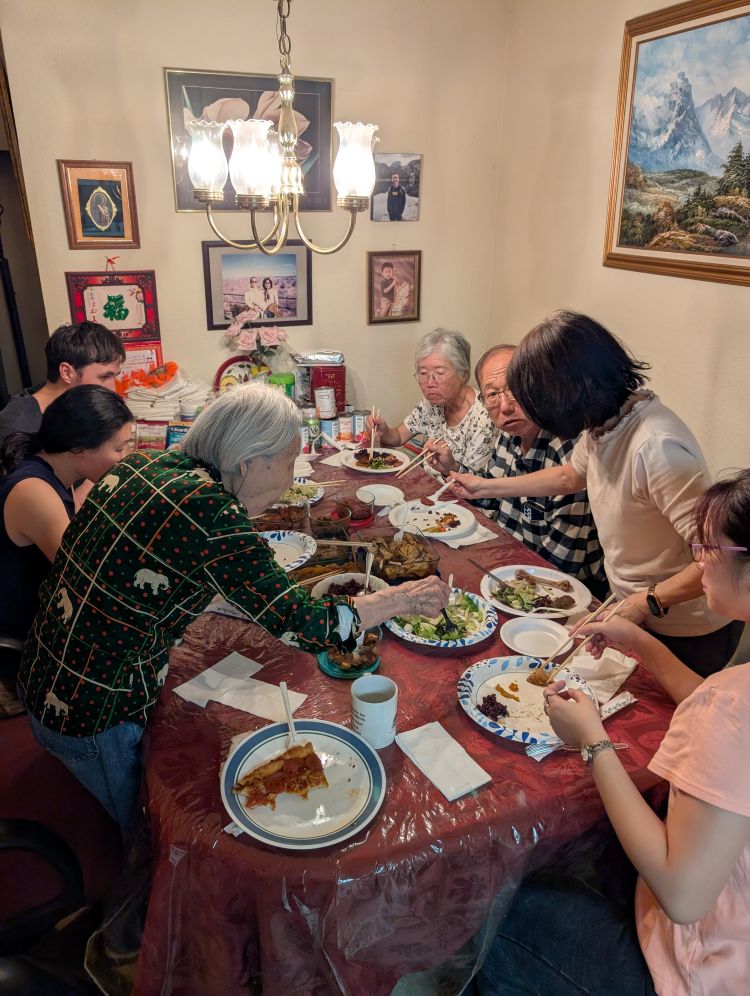 family gathering before my grandpa's funeral
